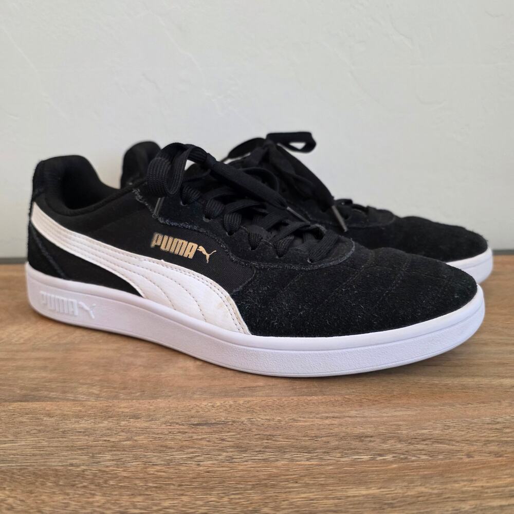 Puma Smash V2 Sneakers Mens 9 Black Suede Lace Up Casual Shoes